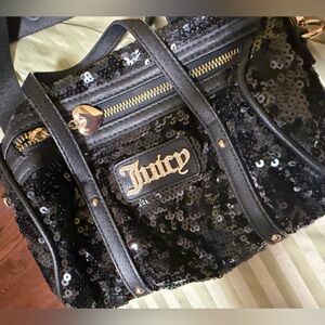 Juicy Couture Black Sequin Shoulder Bag